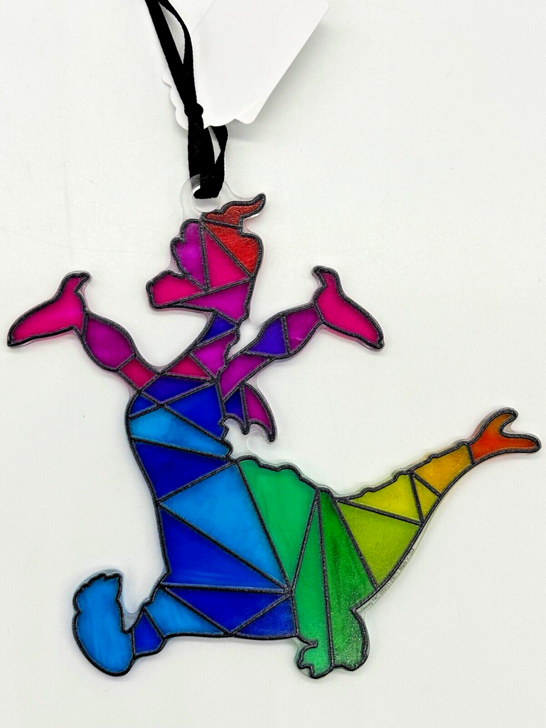 2023 Disney Parks Epcot Center Figment Mosaic Suncatcher Acrylic Ornament WDW