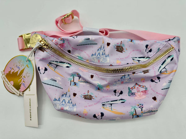 Disney Parks Stoney Clover Lane WDW Pink Classic Fanny Pack Belt Bag 2024