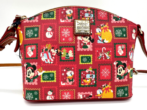 Disney Dooney & and Bourke Mickey Family Christmas Crossbody Bag Goofy Donald B