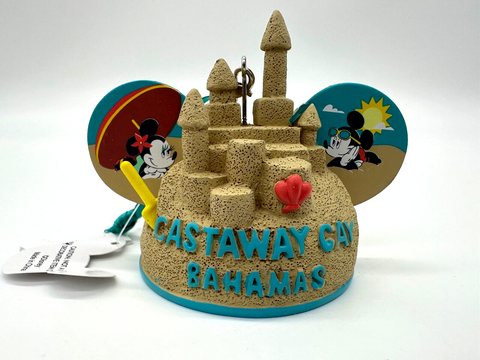 Disney Cruise Line Castaway Cay Ears Hat Ornament Bahamas Exclusive DCL NWT