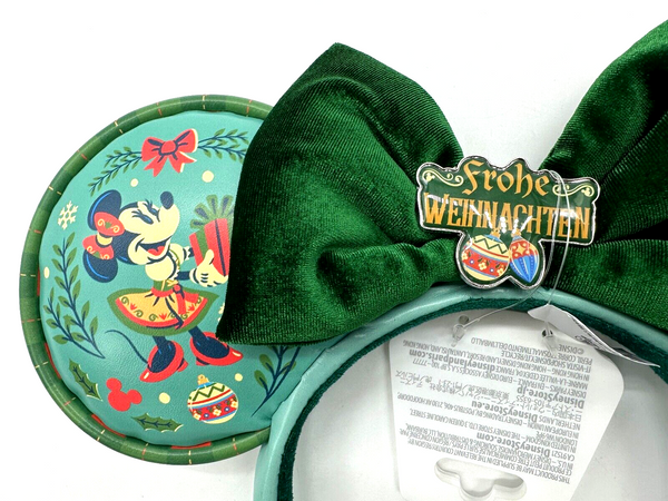 Disney EPCOT Germany Frohe Weihnachten Minnie Mouse Ears Headband Christmas NWT