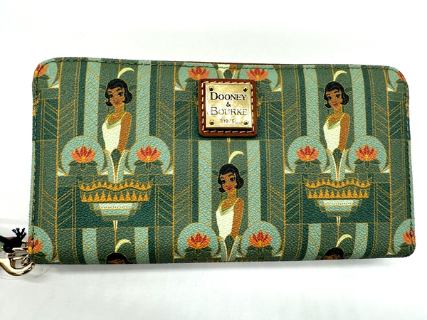 Disney Dooney and & Bourke Princess Tiana Wallet Wristlet the Frog NWT 2024