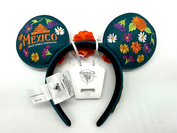 Disney Parks EPCOT Mexico Pavilion Loungefly Minnie Ears Floral Headband 2024