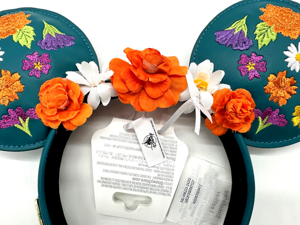 Disney Parks EPCOT Mexico Pavilion Loungefly Minnie Ears Floral Headband 2024