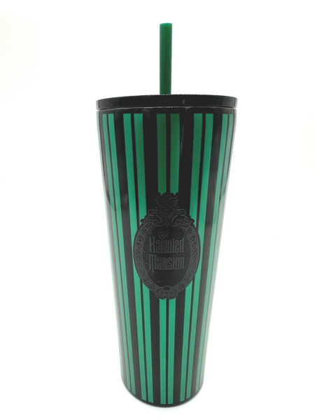 Disney Parks Starbucks Haunted Mansion Tumbler and Straw Stainless Steel Venti