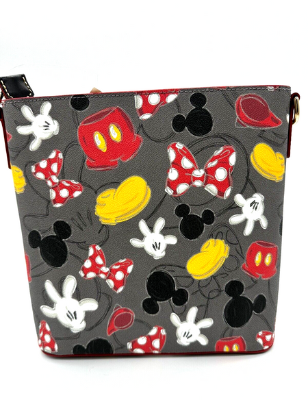 Disney Dooney & and Bourke Best Of Mickey Mania Body Parts Crossbody Purse NWT A