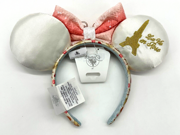 Disney Parks Epcot France World Showcase Minnie Ears Headband Paris 2024 Rose