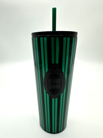 Disney Parks Starbucks Haunted Mansion Tumbler with Straw Stainless Steel NWT