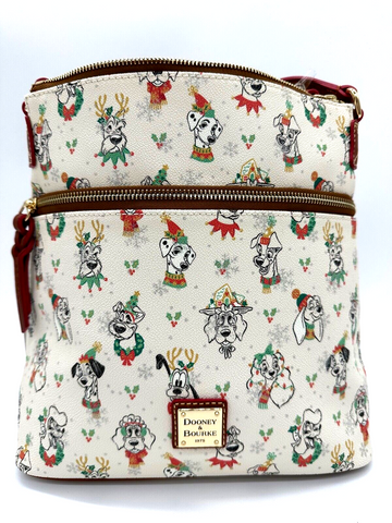 Disney Dooney & Bourke Santa Paws Dogs Crossbody Bag Purse Holiday Christmas A