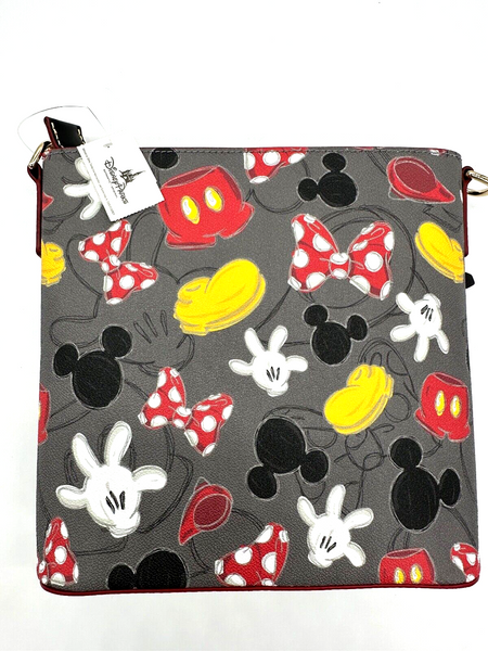 Disney Dooney & and Bourke Best Of Mickey Mania Body Parts Crossbody Purse NWT A