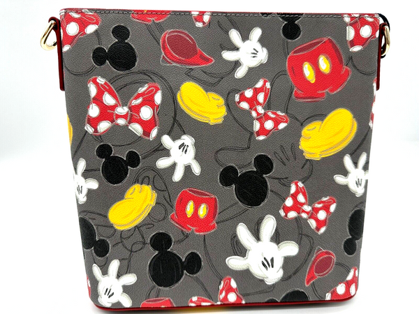 Disney Dooney & and Bourke Best Of Mickey Mania Body Parts Crossbody Purse NWT