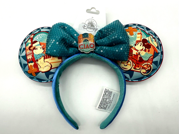 Disney Parks Epcot World Showcase Italy Ciao Mickey Minnie Mouse Ears Headband