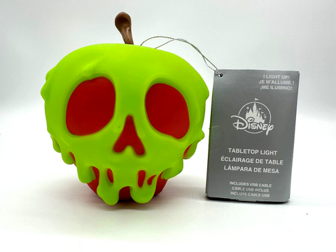 Disney Parks Halloween Snow White Poisoned Apple Tabletop Lamp Light Poison 2024