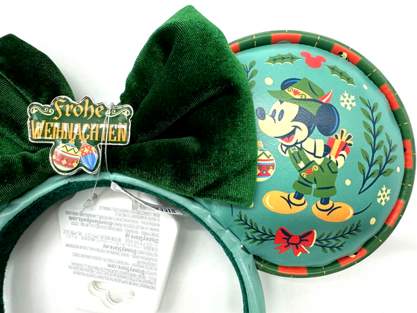 Disney EPCOT Germany Frohe Weihnachten Minnie Mouse Ears Headband Christmas NWT