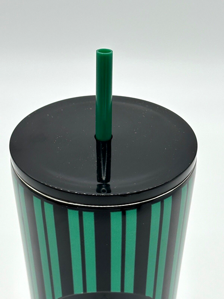 Disney Parks Starbucks Haunted Mansion Tumbler and Straw Stainless Steel Venti