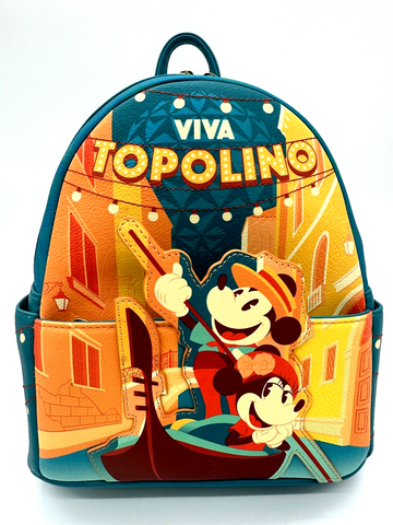 Disney Parks Epcot Italy Viva Topolino Loungefly Mini Backpack Mickey Minnie NWT