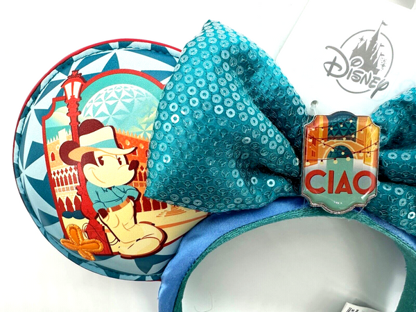 Disney Parks Epcot World Showcase Italy Ciao Mickey Minnie Mouse Ears Headband