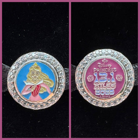 Disney Parks Pandora RunDisney Aurora Princess Half Marathon 13.1 Bead Charm 2025 Sleeping Beauty