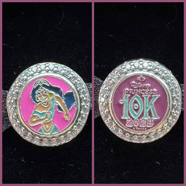 Disney Parks Pandora RunDisney Jasmine Princess Half Marathon 10K Bead Charm 2025