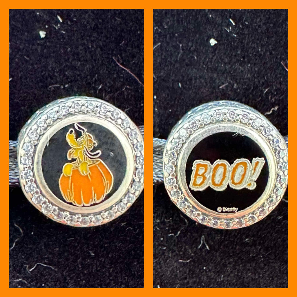 Disney Parks Pandora Pluto Pumpkin Boo Button Charm Halloween 2024 Exclusive