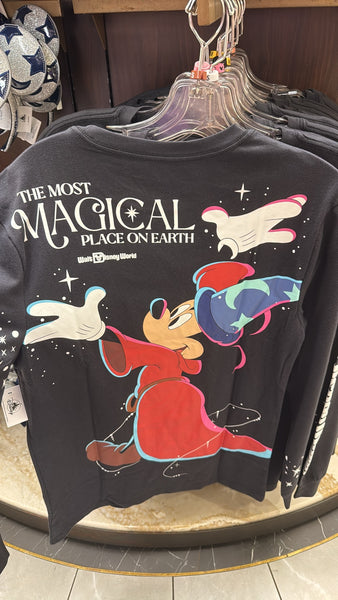 Disney Parks Sorcerer Mickey Long Sleeve T-shirt 2025 NWT Walt Disney World ADULT