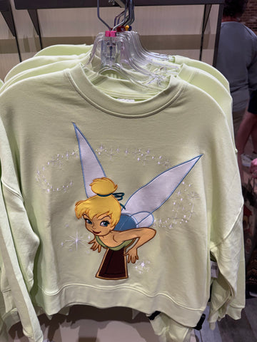 Disney Parks Tinker Bell Green Sweatshirt 2025 NWT Walt Disney World ADULT