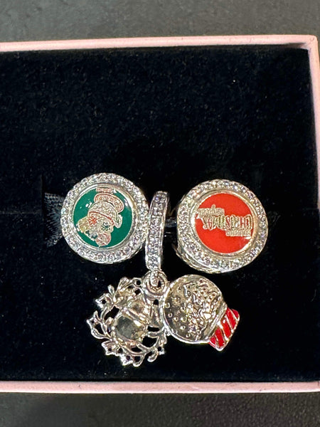 Disney Parks Pandora Christmas 3 charm set Holiday Exclusive 2024