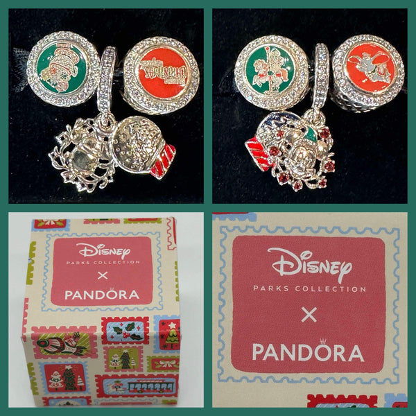 Disney Parks Pandora Christmas 3 charm set Holiday Exclusive 2024