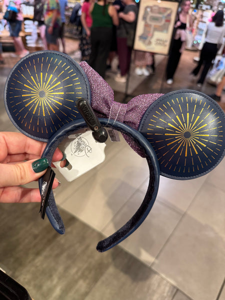 Disney Parks Cinderella Castle Fireworks Minnie Mouse Ears Headband 2025