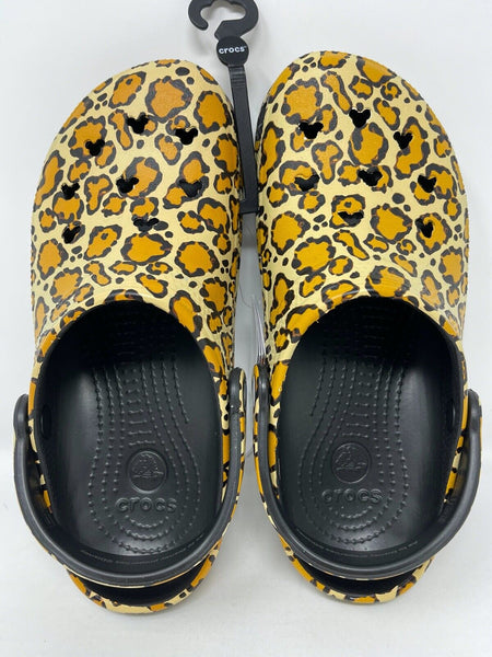 Disney Parks Leopard Print Crocs Animal M7 W9 39 40 Adult Mickey Clogs Shoes NWT