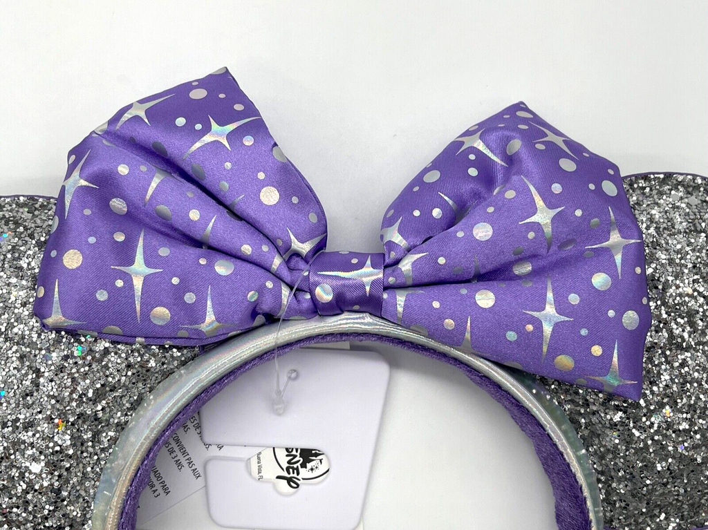 Mouse Bow Ear Headband, Silver