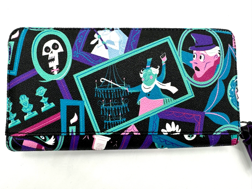 Haunted Mansion Wallpaper Disney Zipper Wallet 