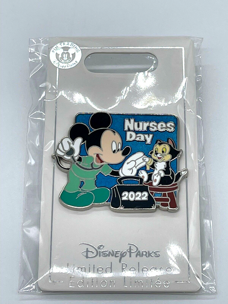 Disney Nurses Day 2022 Scrubs Nurse Mickey Mouse & Figaro Limited Release Pin