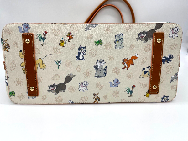 Disney Dooney & and Bourke Critters Chaos Tote Purse Bag Zip Pluto Lucifer NWT