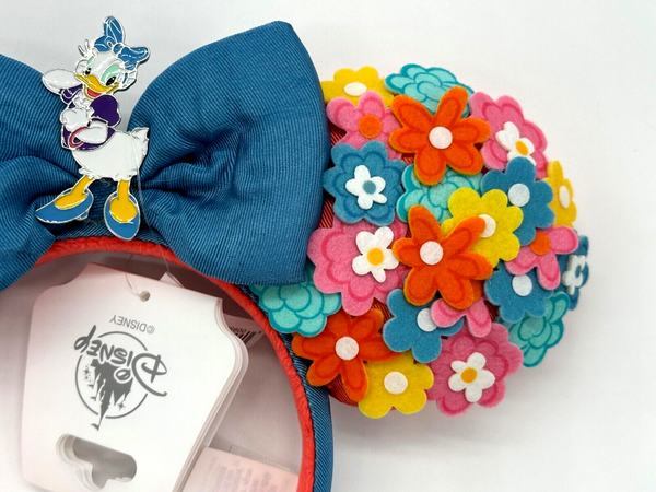 Disney Parks Daisy Duck Floral Minnie Mickey Mouse Ear Headband 2023 NWT Flowers