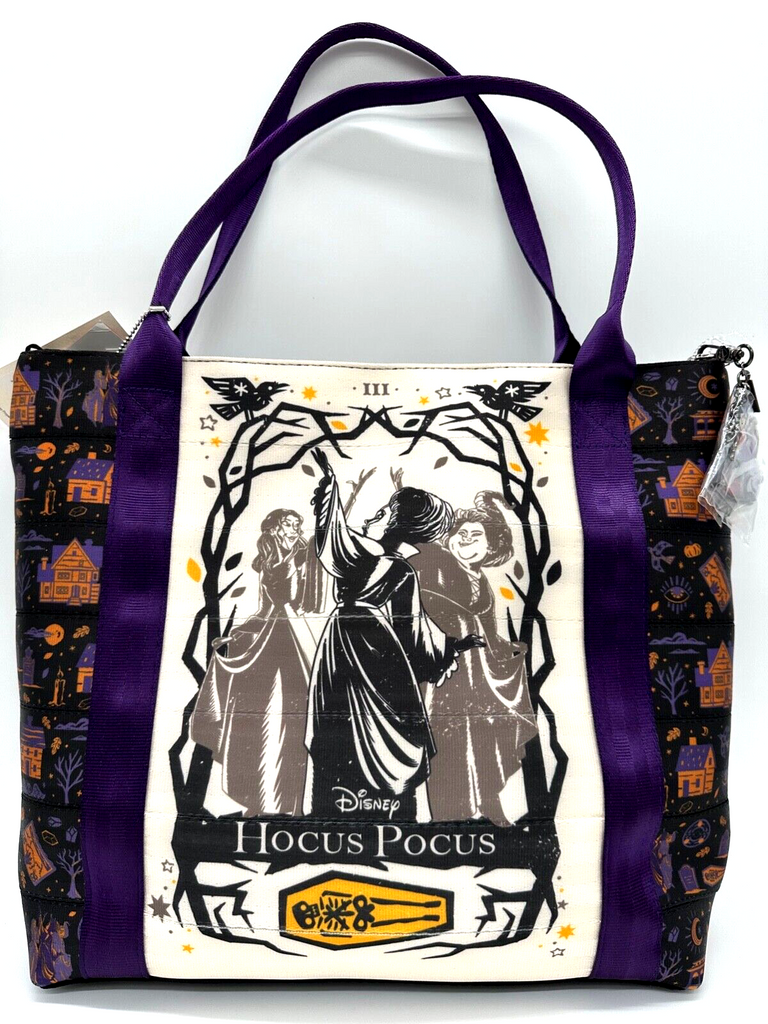 Disney Parks Harveys Hocus Pocus Poster Tote Sanderson Sisters Seatbelt Bag NWT