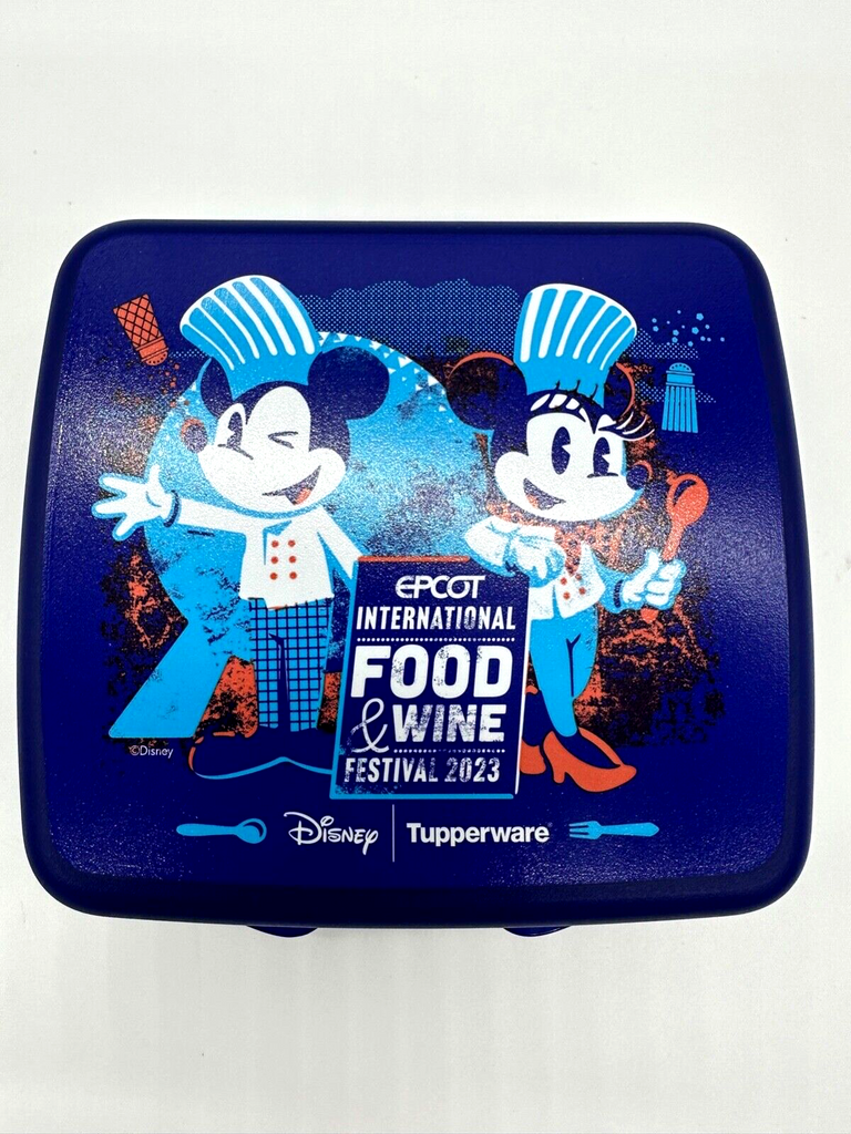 Disney Parks Food & Wine Festival Chef Mickey Minnie Tupperware Container 2023