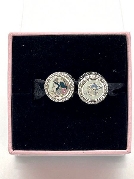 Disney Parks Pandora Flower Garden Festival 2 Charm Set Snow White 2023 EPCOT
