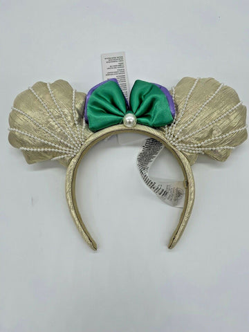 Disney Parks Baublebar Ariel Ear Headband The Little Mermaid Seashell Pearl NWT