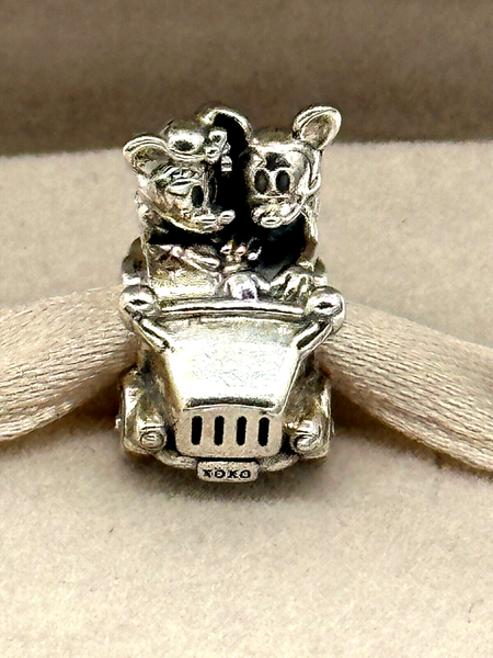 Disney Parks Mickey Minnie Mouse Vintage Car Pandora Charm Exclusive NIB WDW DL