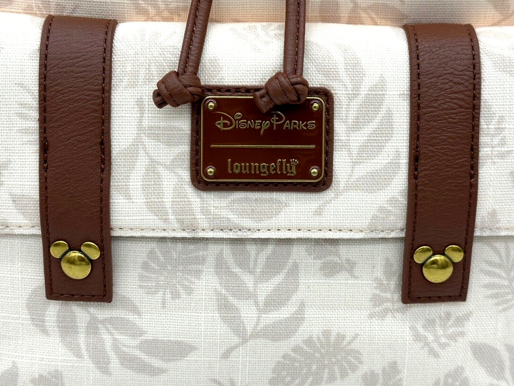 Disney Parks Animal Kingdom Loungefly Canvas Backpack Mickey Mouse Icon NWT  2023