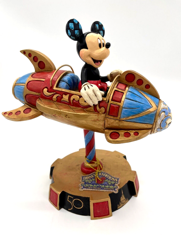 Disney Parks Jim Shore Mickey Astro Orbiter Statue WDW 50th Anniversary Figurine