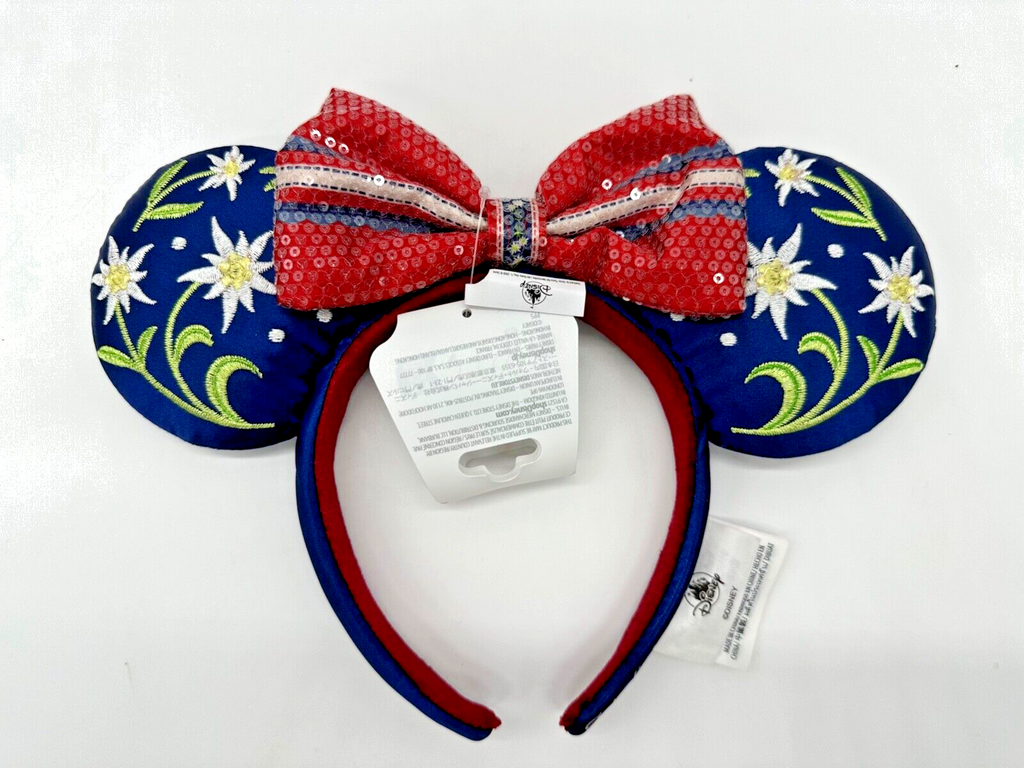 Disney Parks Epcot Germany Ich Liebe Edelweiss Minnie Ears Headband WDW 2023