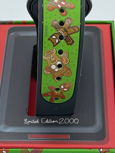 Disney Parks Marvel Holiday Gingerbread Magicband Groot Spiderman Hulk Thor LE