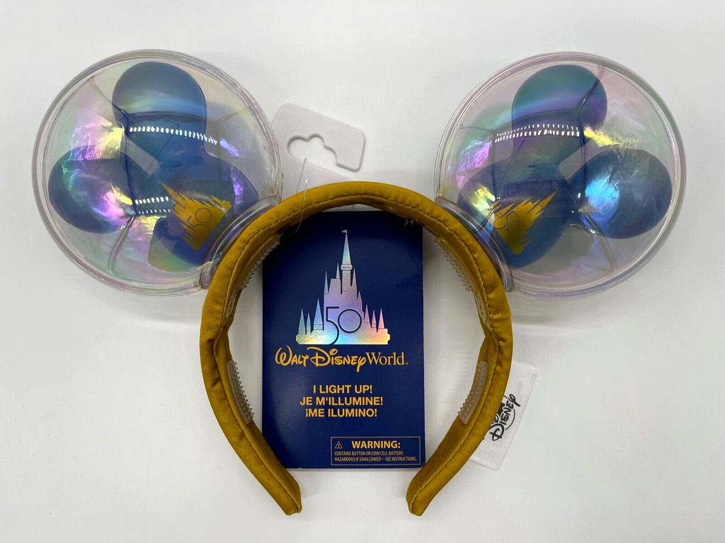 Disney Parks WDW 50th Anniversary Light Up Balloons Minnie Mouse Ears Headband