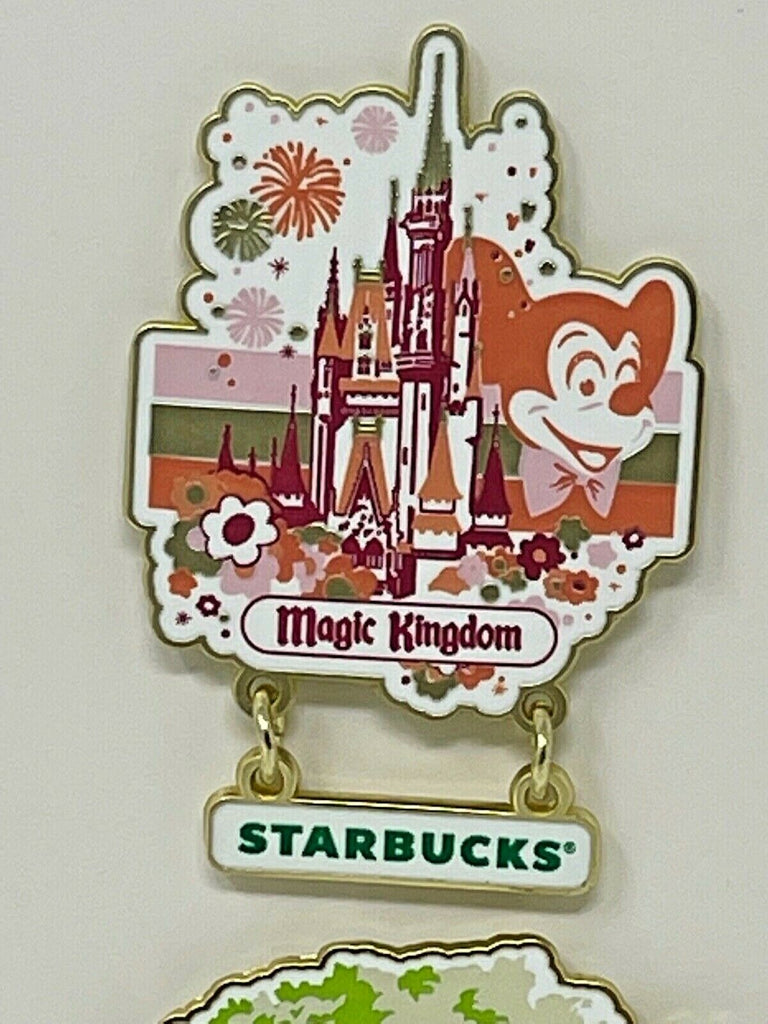 Walt Disney World 50th Anniversary Starbucks Pin Set - Disney Pins