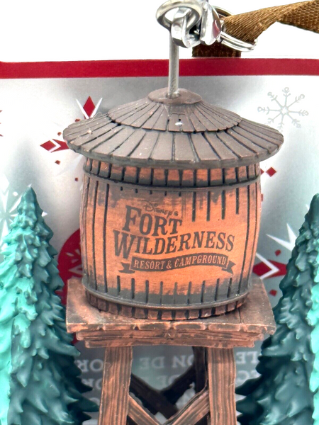 Disney Fort Wilderness Water Tower Chip & Dale Sketchbook Canoe Ornament 2023
