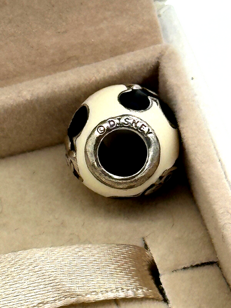 Disney Parks Expressive Mickey Charm White & Black Enamel Pandora Charm NIB