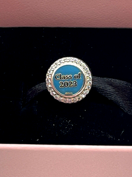 Disney Parks Pandora Mickey Graduation Class of 2023 Charm Button Exclusive NIB