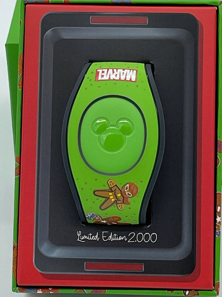 Disney Parks Marvel Holiday Gingerbread Magicband Groot Spiderman Hulk Thor LE